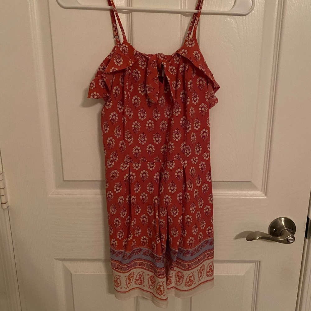 pink romper with flowers
